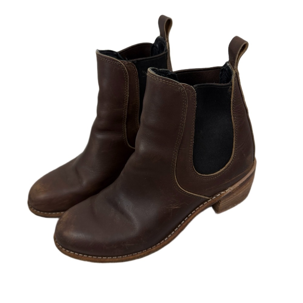 Red Wing Heritage Harriet Boots Womens 9.5 B Mahogany Brown Heeled Chelsea Round